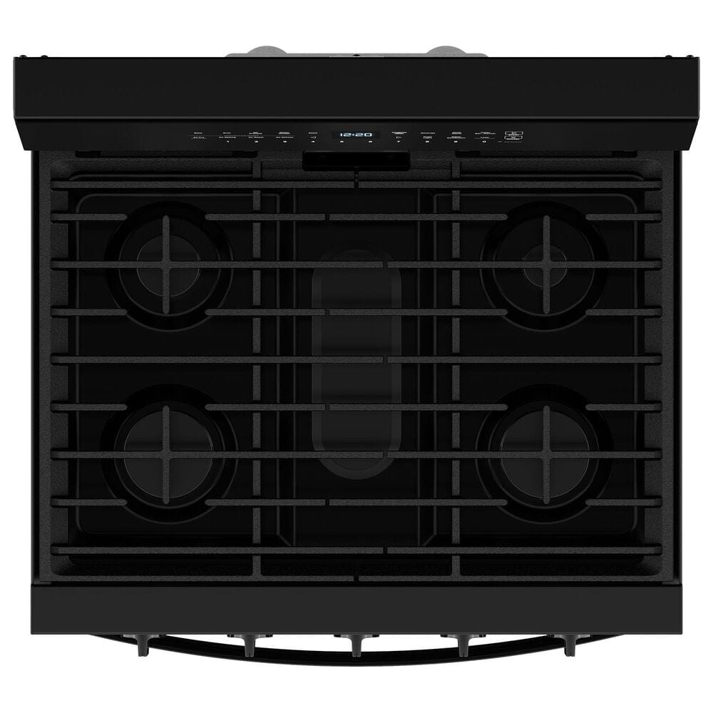 Whirlpool 5.3 Cu. Ft. Freestanding Smart Gas Range with Air Cooking Technology in Black, , large