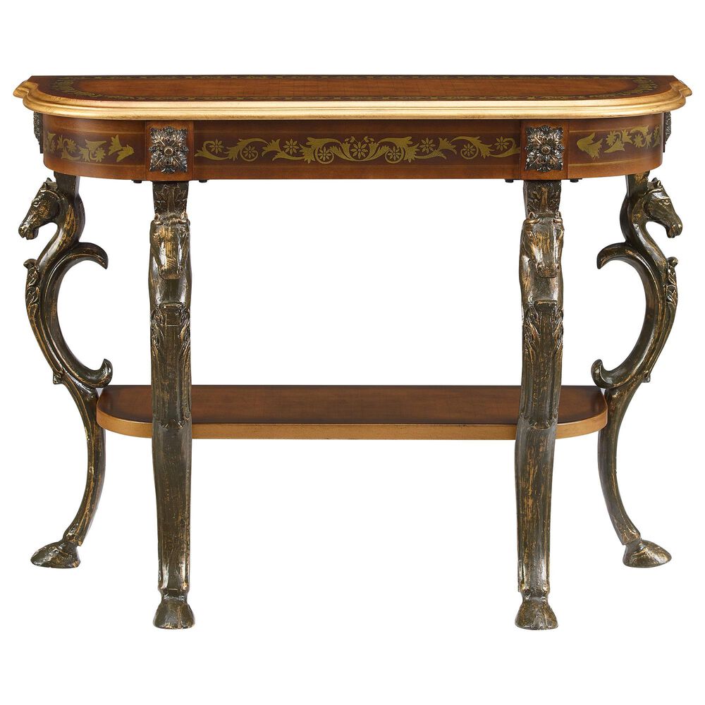 Linon Home Decor Flicka Console Table in Brown, , large