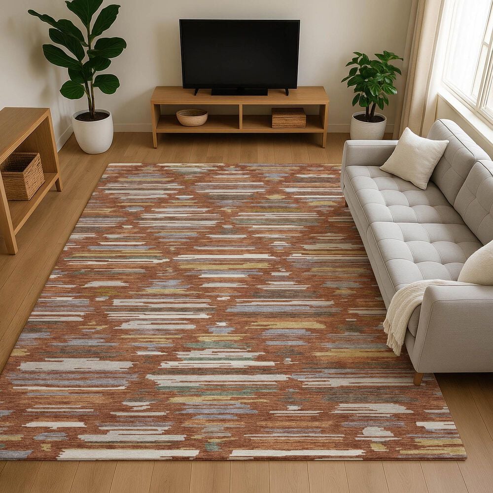 Dalyn Rug Company Kenner KN2 Paprika 6'6" x 9'6" Area Rug, , large