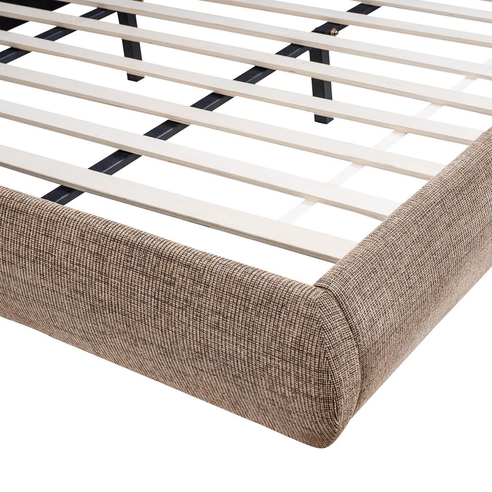 Jennifer Taylor Home Archie King Upholstered Platform Bed in Taupe Brown, , large