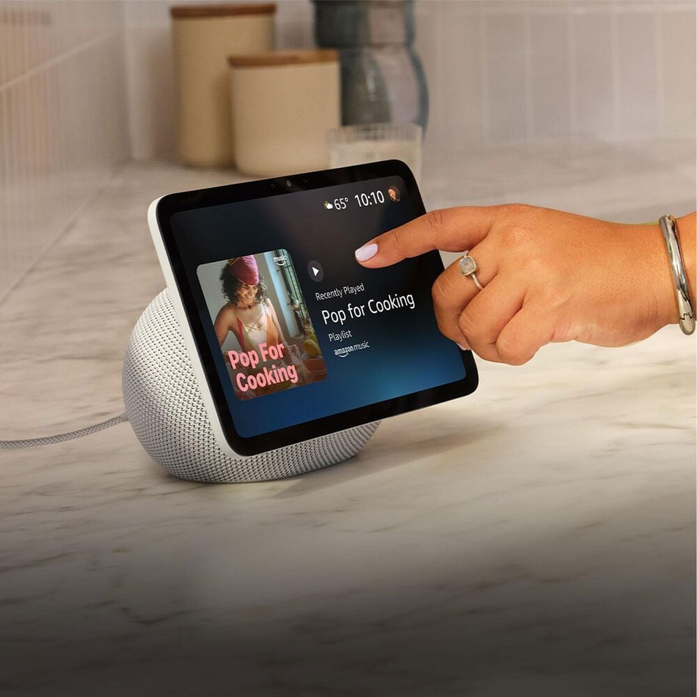 Amazon Echo Show 8 Smart Display with Spatial Audio in Glacier White, , large