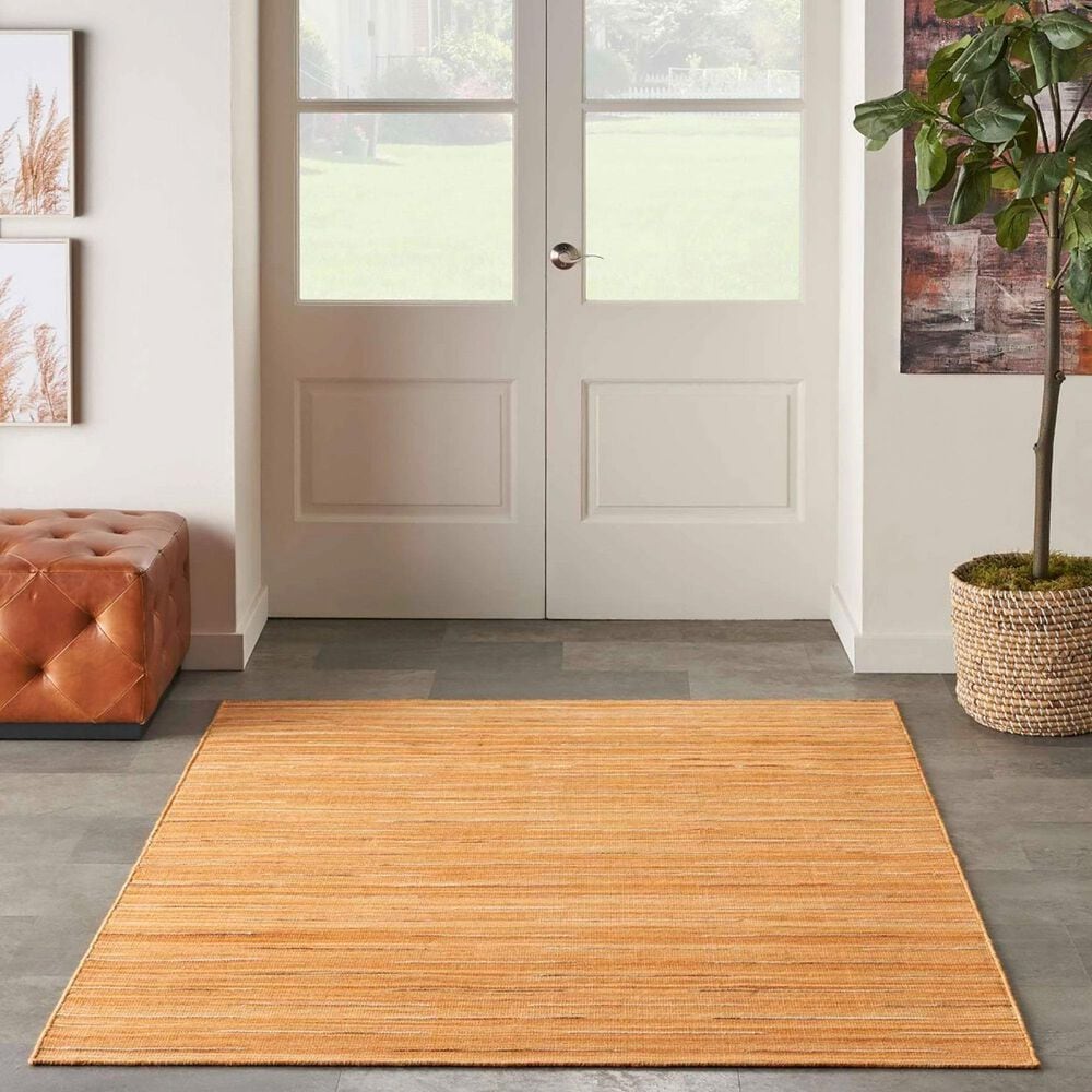 Nourison Interweave 5&#39;3&quot; x 7&#39;3&quot; Orange Area Rug, , large