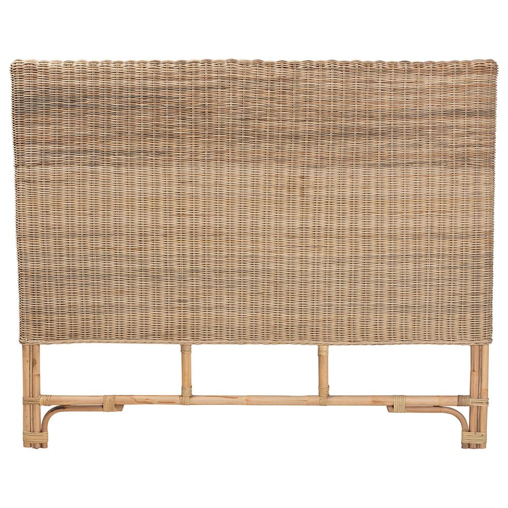 Baxton Studio Cantara Queen Panel Headboard in Natural Brown, , large
