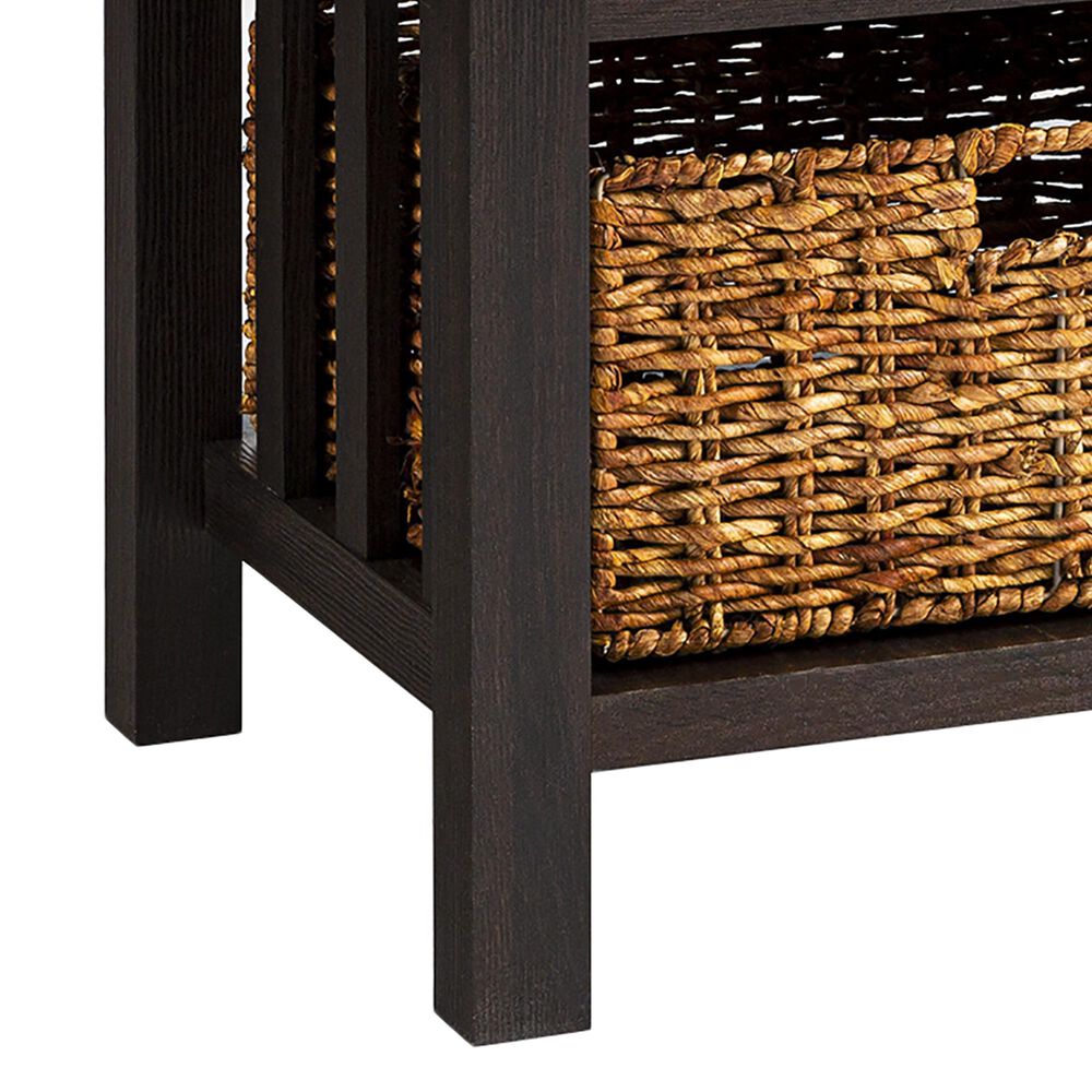 Walker Edison Mission Storage Coffee Table with Baskets in Espresso, , large