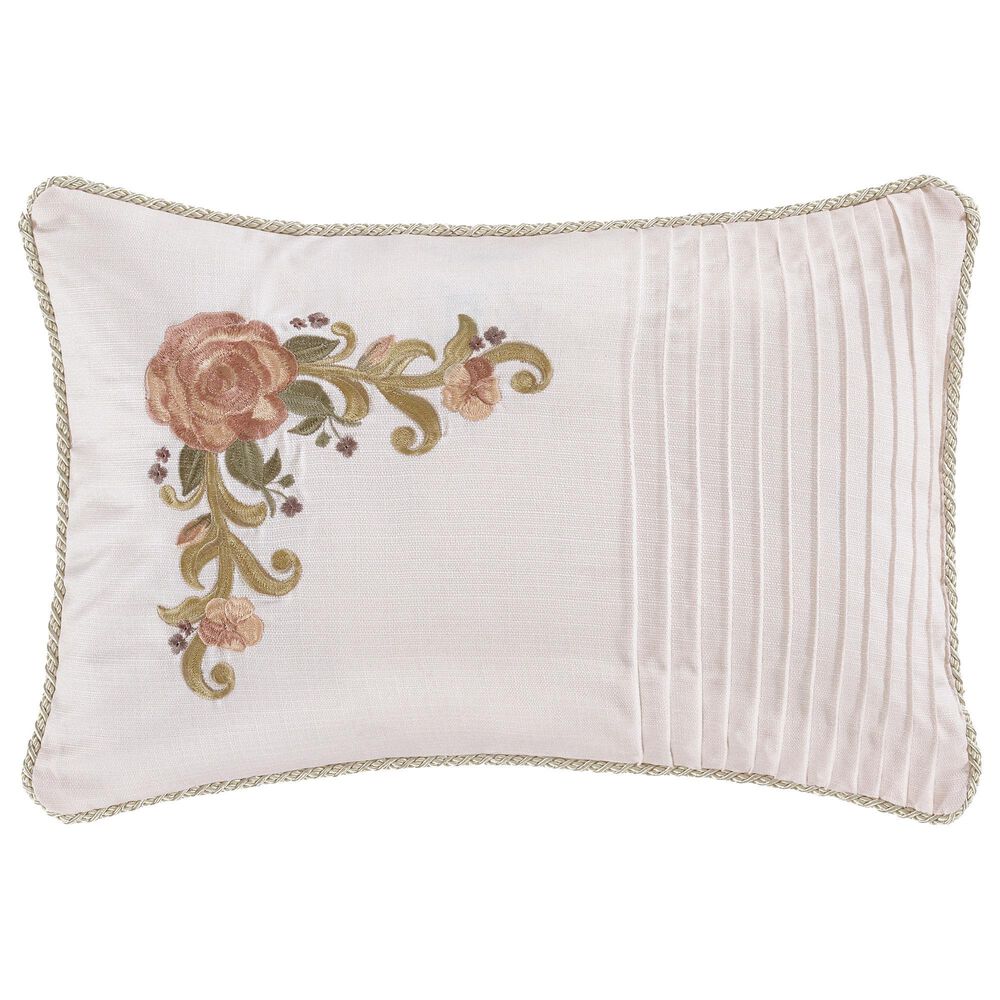 J. Queen New York Chardonnay 13" x 19" Lumbar Pillow in Ivory, Rose, Taupe and Green, , large