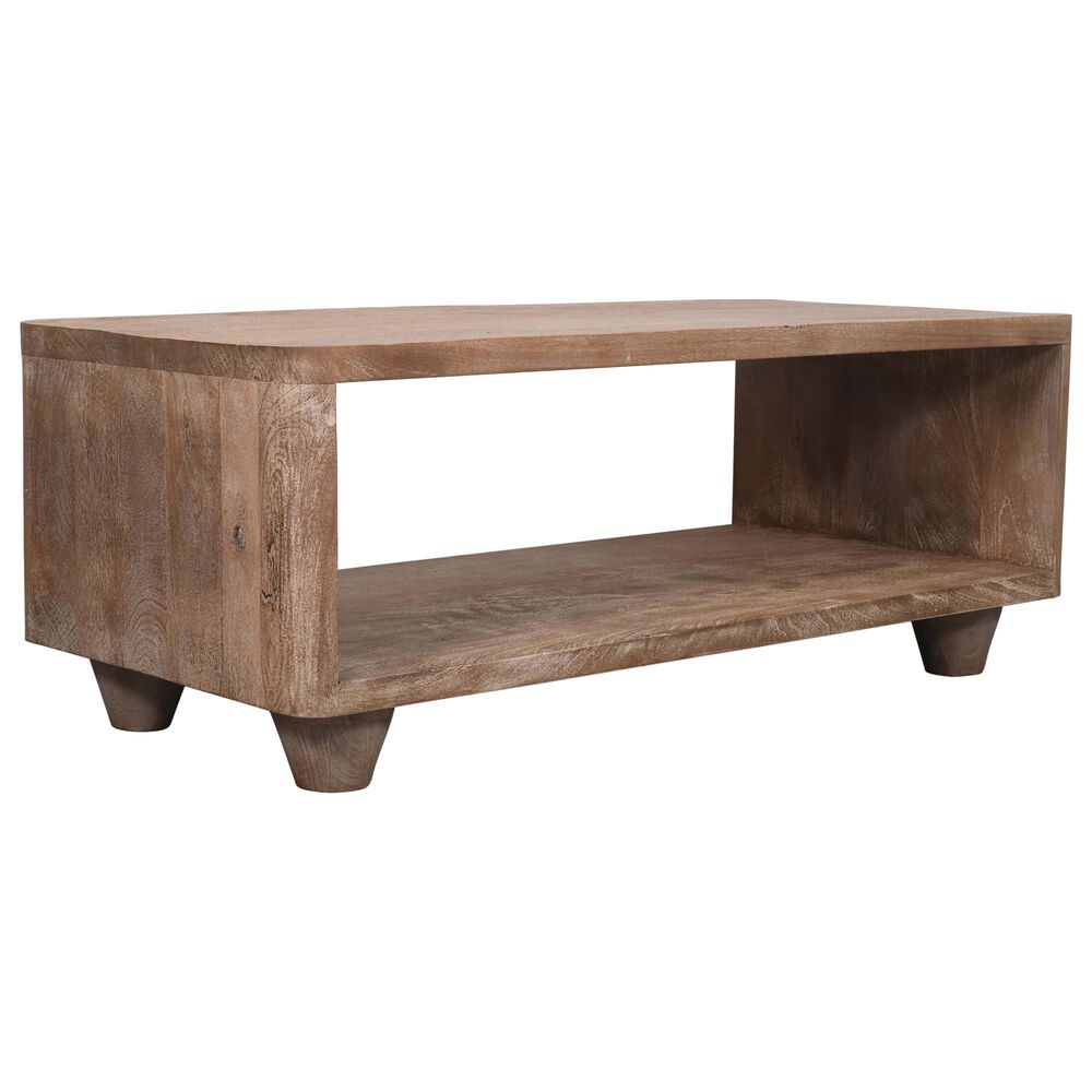 Waltham Origins Storage Cocktail Table in Washed Sand | NFM