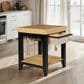 Linon Home Decor Kolton Kitchen Island in Black and Natural, , large