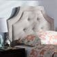 Baxton Studio Mars Twin Upholstered Panel Headboard in Greyish Beige, , large