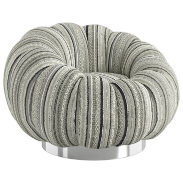 Emerald Home Furnishings Lily Pumpkin Swivel Chair in Black Stripe, , large