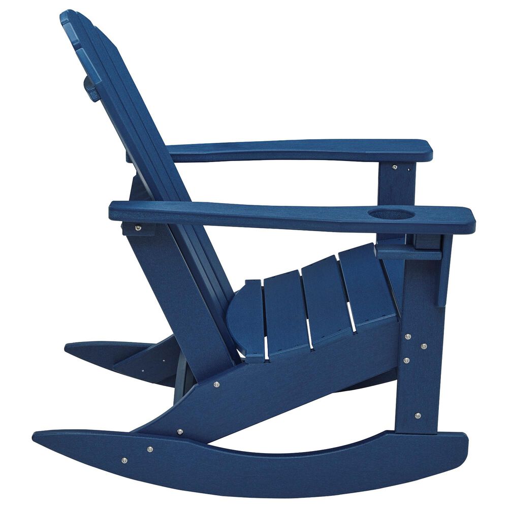 Ashley Sundown Shores Patio Rocker Chair in Blue, , large