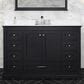 Lexora Home Dukes 48" Single Bathroom Vanity in Espresso with 2 cm White Cultured Marble Top and Rectangular Sink, , large