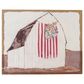 Creative Coop Cozy 24" x 30" Barn, Flag and Flowers Wall Art in Multicolor, , large