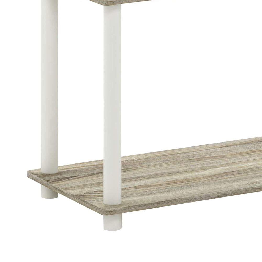 HOMLUX 3-Tier Compact Open Storage Bookshelf in Sonoma Oak and White, , large