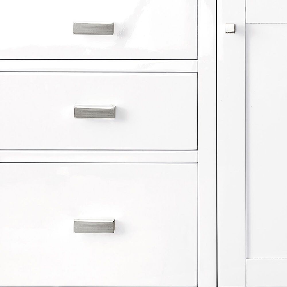 James Martin Vanities Addison 36&quot; Single Bathroom Vanity in Glossy White with 3 cm Eternal Jasmine Pearl Quartz Top and Rectangular Sink, , large