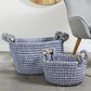 Maple and Jade Bohemian Storage Basket in Grey (Set of 2), , large