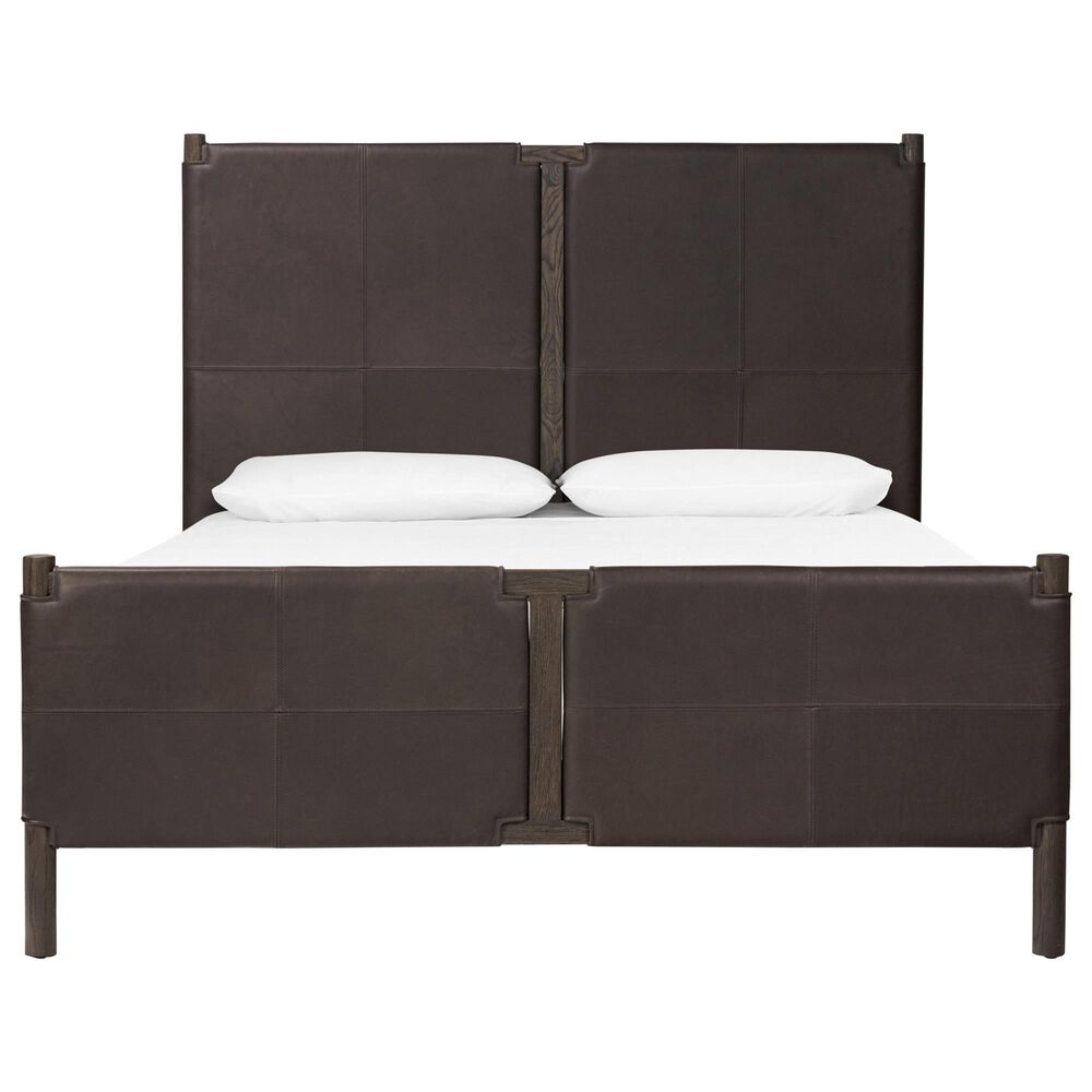 Four Hands Salado Upholstered Platform Queen Bed in Heirloom Cigar, , large