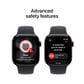Apple Watch Series 11 (GPS) 42mm Jet Black Aluminum Case with Black Sport Band - M/L - Jet Black - (2025)(Pre-Order), , large