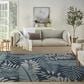Nourison Garden Oasis GOA02 Navy 8" x 10" Indoor/Outdoor Area Rug, , large