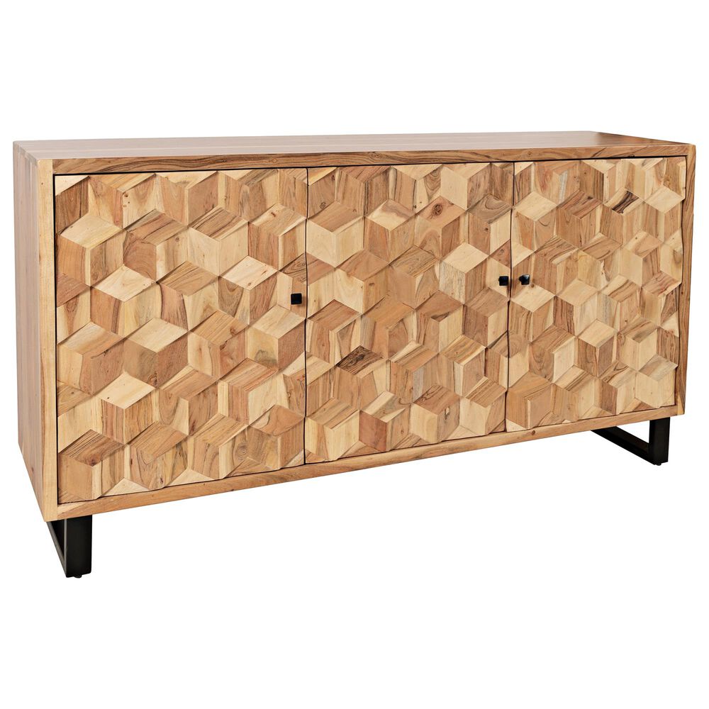 Waltham Geometrix 3-Door Accent Cabinet in Natural, , large