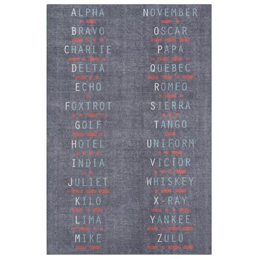 Novogratz District DIS-2 7"6" x 9"6" Charcoal Area Rug, , large