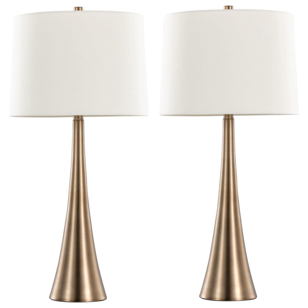 LumiSource Diana Metal Table Lamp in Matte Golden Bronze (Set of 2), , large