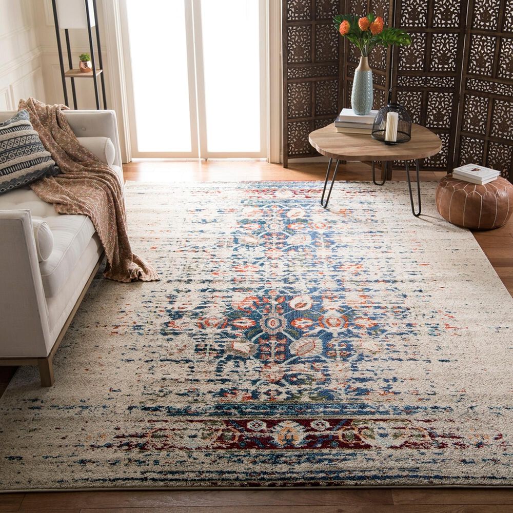 Safavieh Monaco MNC208M 10&#39; x 14&#39; Ivory and Blue Area Rug, , large