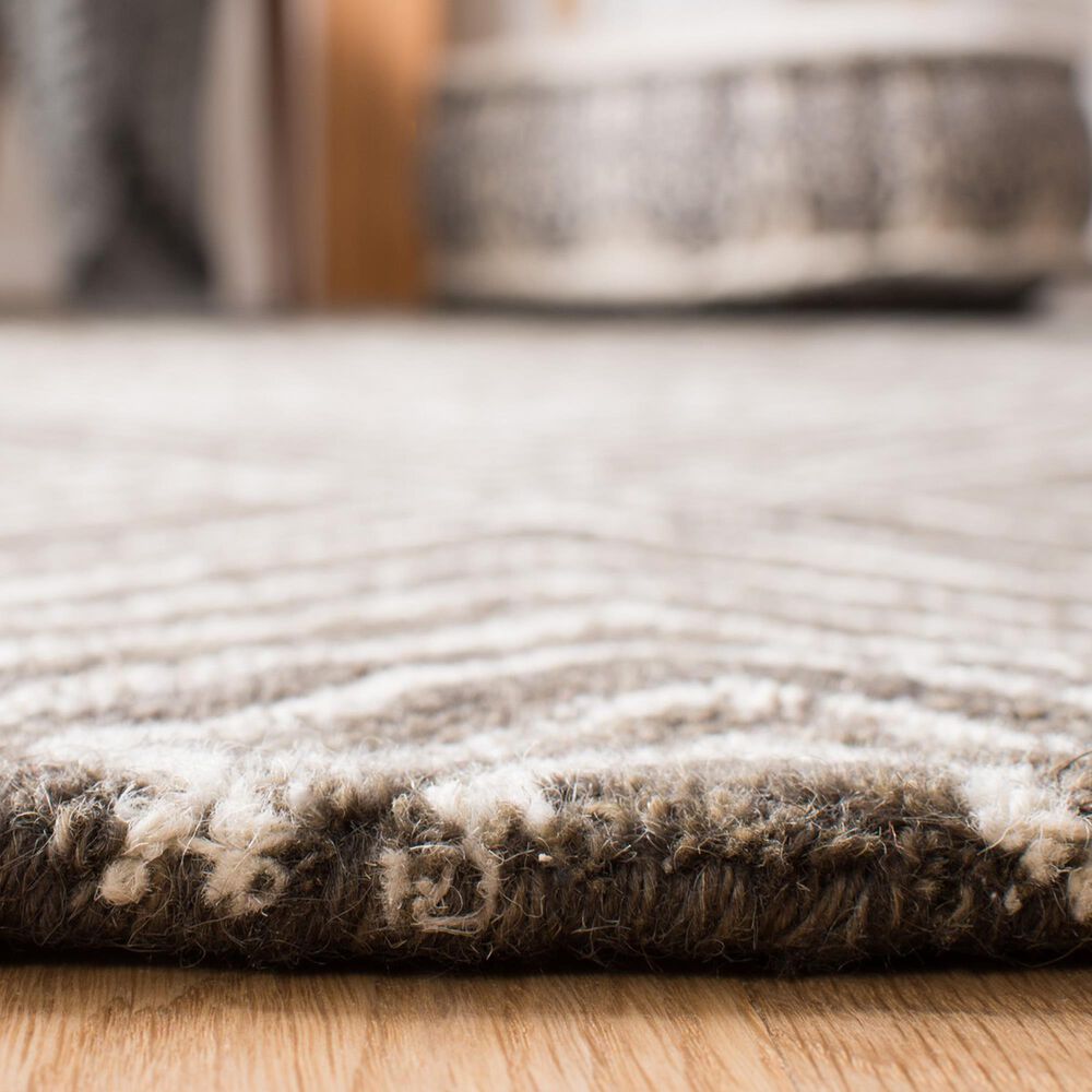 Safavieh Micro-Loop 2&#39;3&quot; x 7&#39; Dark Grey and Ivory Runner, , large