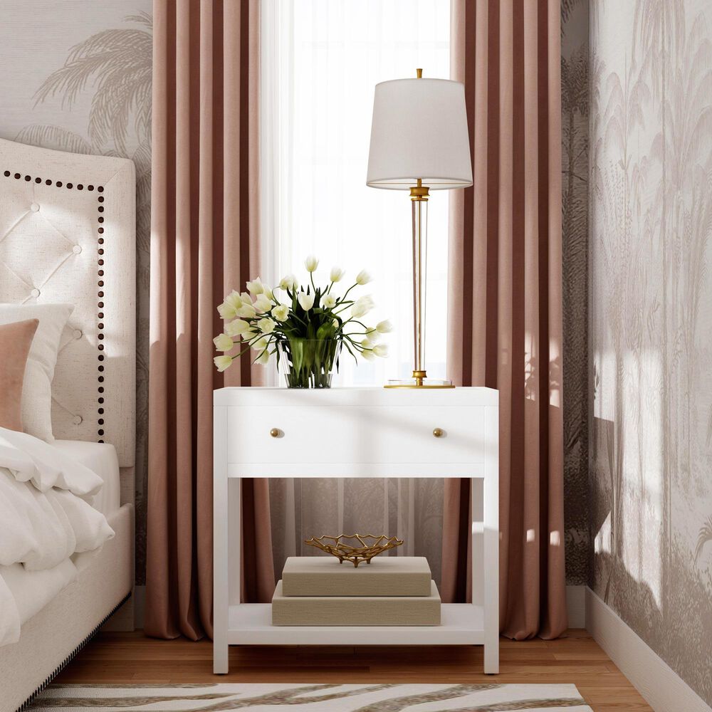 Butler Specialty Company Nora 1-Drawer 30" Nightstand in Textured White, , large