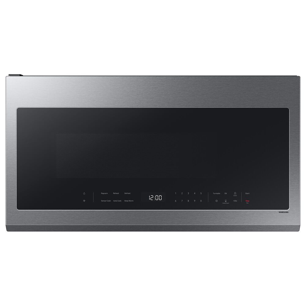 Samsung 6.0 cu. ft. Smart Freestanding Gas Range with No-Preheat Air Fry &amp; Convection and2.1 cu. ft. Over-the-Range Microwave with Wi-Fi in Fingerprint Resistant Stainless Steel, , large