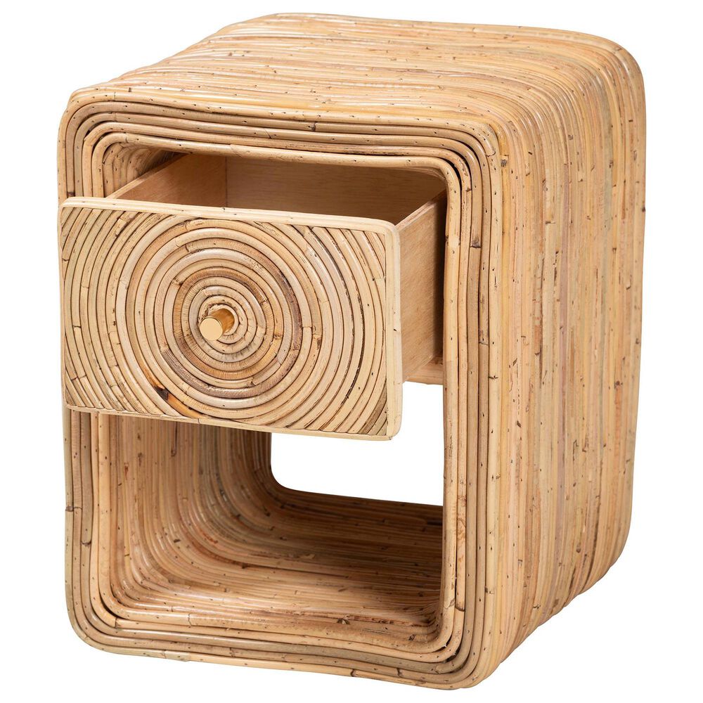 Baxton Studio Rosina 1-Drawer Nightstand in Natural, , large