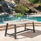 Hearth and Haven Carlie Outdoor Dining Table in Grey and Black - Table Only, , large
