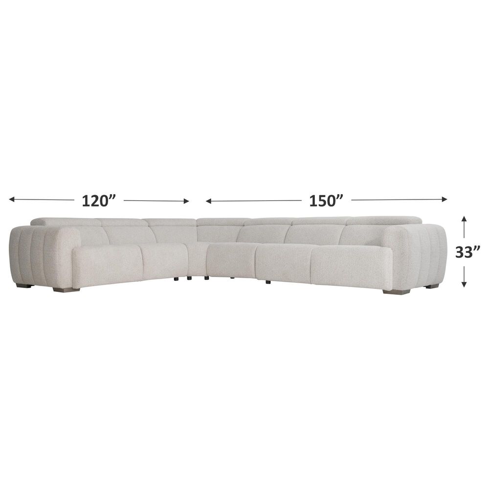Bernhardt Aldo 4-Piece Power Motion Sectional in White and Cream, , large