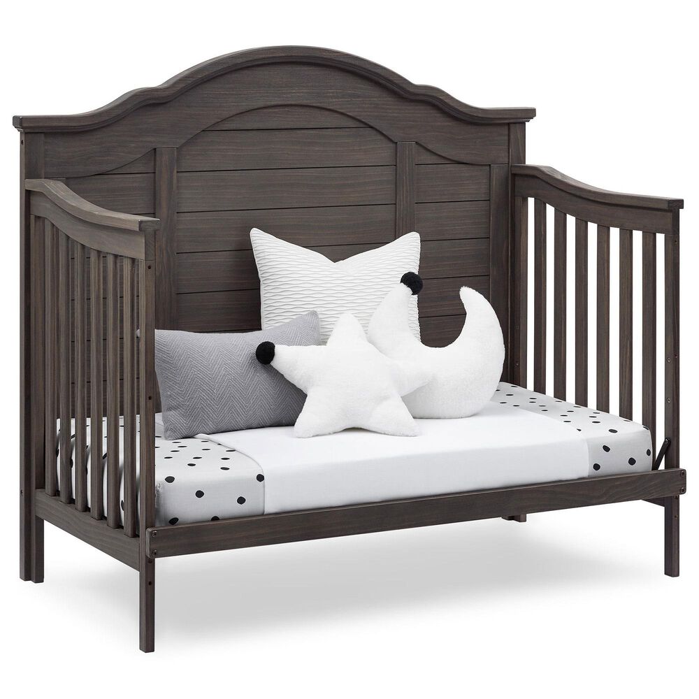 Delta Children Asher 6-In-1 Convertible Crib in Rustic Grey, , large