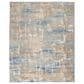 Nourison Rush 8" Round Blue and Beige Area Rug, , large