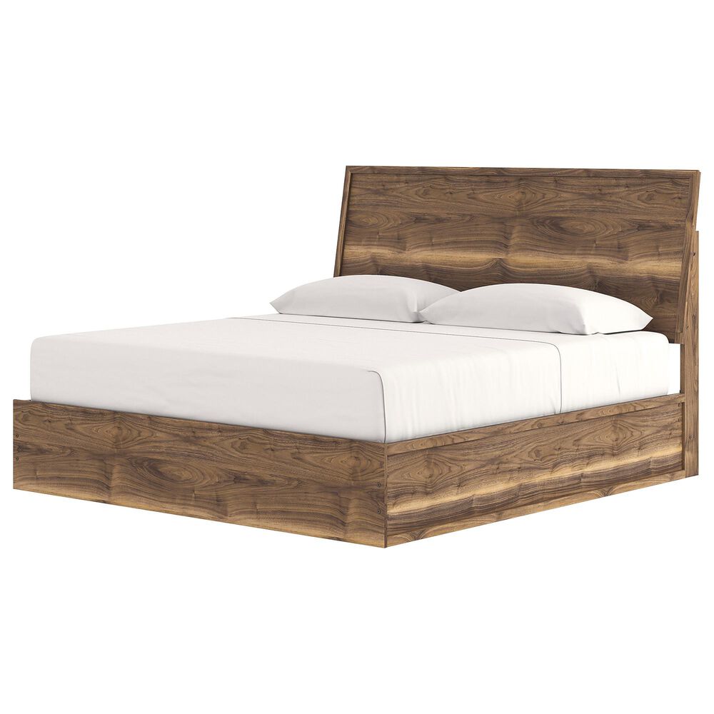 Ashley Chirason King Platform Bed in Warm Natural Brown, , large