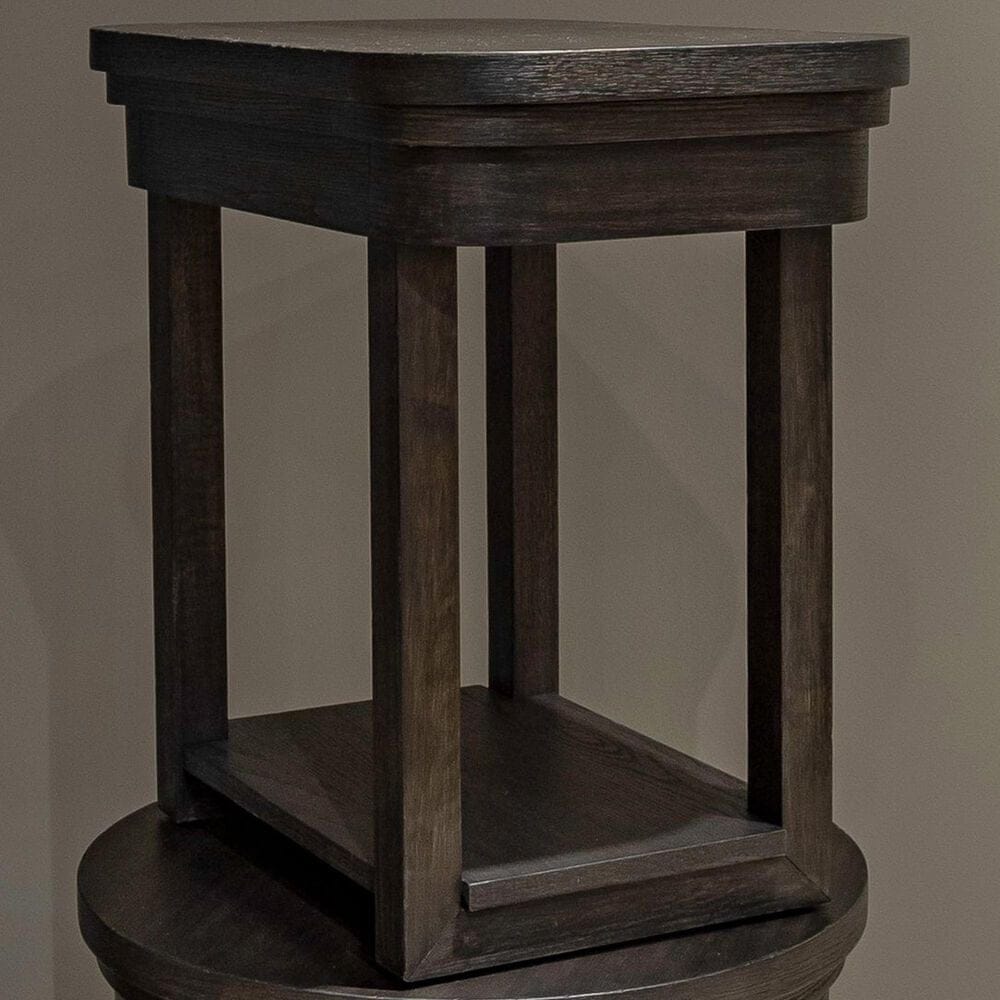 Belle Furnishings Weston Chairside Table in Peppercorn, , large