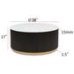 Crown Mark Kara Coffee Table with Casters in White Marble, Black and Gold, , large