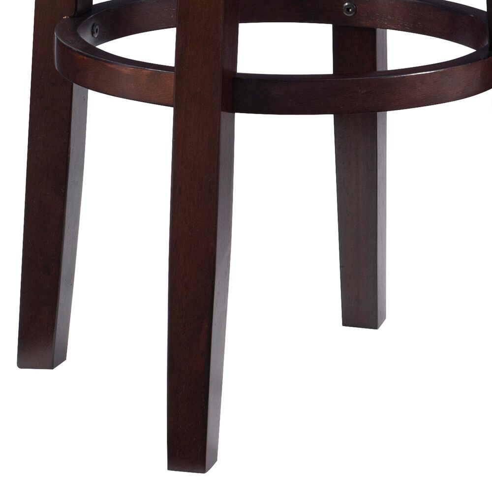 Linon Home Decor Maya Swivel Bar Stool with Brown Cushion in Rich Brown, , large
