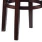 Linon Home Decor Maya Swivel Bar Stool with Brown Cushion in Rich Brown, , large
