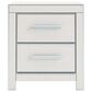 Ashley Zuraleus 2-Drawer Night Stand in Matte White and Chrome, , large