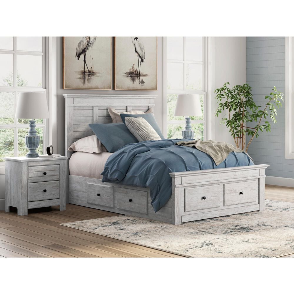 Ashley Makidern Full Storage Bed with Six Drawers in Whitewash, , large
