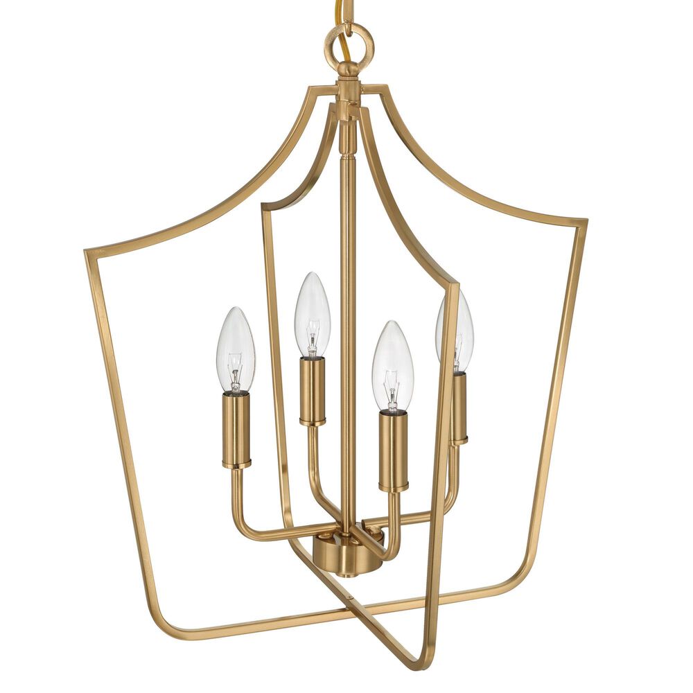 Creative Coop Constance 4-Light Candelabra Chandelier in Brushed Gold, , large
