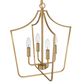 Creative Coop Constance 4-Light Candelabra Chandelier in Brushed Gold, , large
