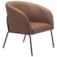 Zuo Modern Quinten Accent Chair in Vintage Brown and Gold, , large