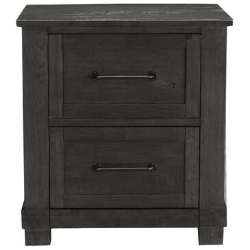A-America Sun Valley 2 Drawer Nightstand with USB in Charcoal, , large
