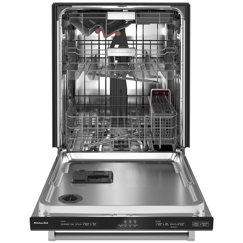 KitchenAid 24&quot; Built-In Bar Handle Dishwasher with FreeFlex 3rd Rack and Top Control in Black Stainless Steel, , large