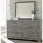 Ashley Culverbach 6 Drawer Dresser and Mirror in Driftwood Gray, , large
