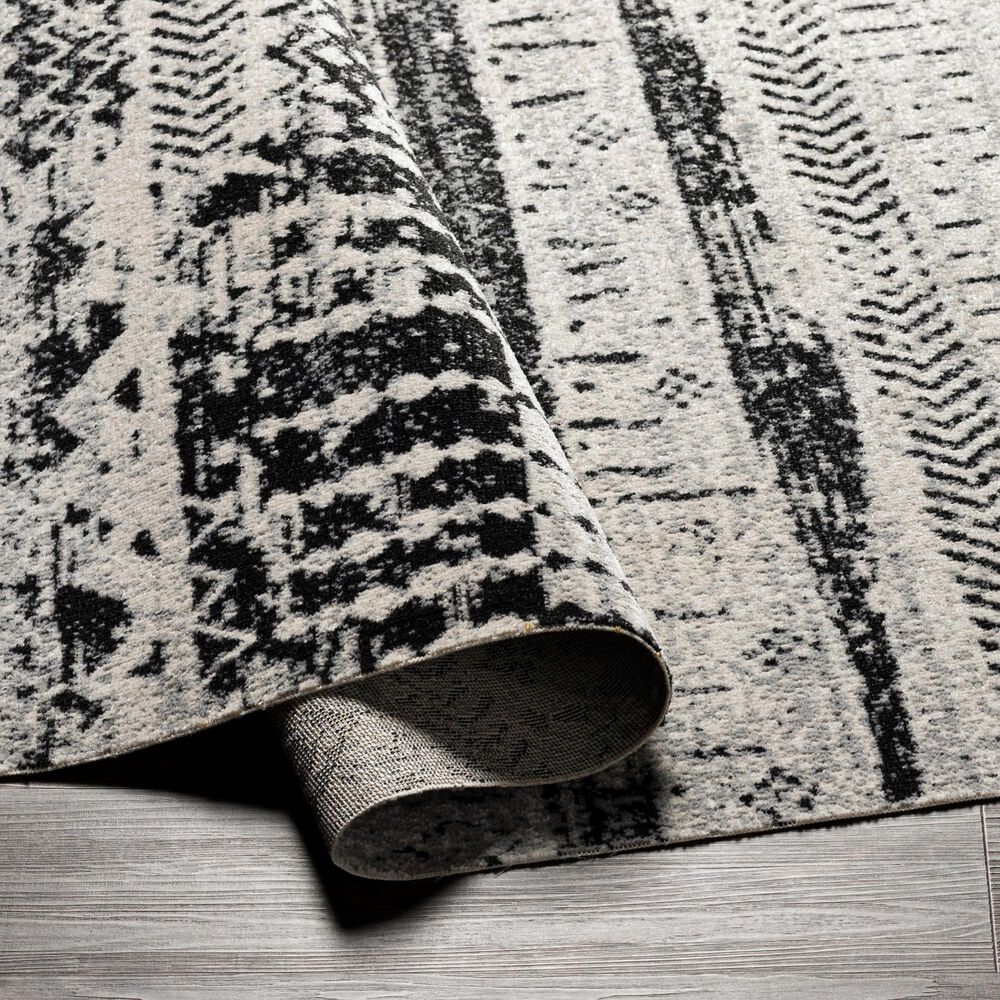 Surya Lavadora Southwestern 9&#39;3&quot; x 12&#39; Black, Gray and Light Gray Area Rug, , large