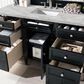 James Martin Vanities Brittany 60" Single Bathroom Vanity in Black Onyx with 3 cm Eternal Jasmine Pearl Silestone Top, Rectangular Sink and FreePower Wireless Charger, , large
