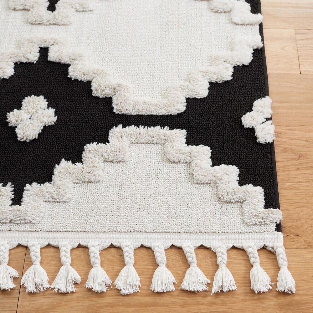 Safavieh Marrakesh MRK532A 5&#39;3&quot; x 7&#39;6&quot; Ivory and Anthracite Area Rug, , large